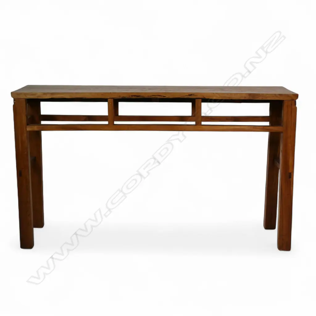 A tall vintage Chinese hardwood altar table, Image 1++